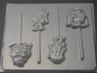 220sp Sam and Taz Chocolate or Hard Candy Lollipop Mold